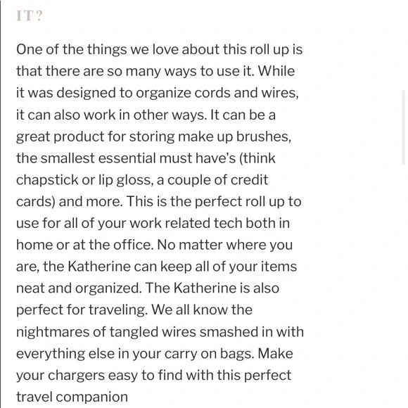 Glass Ladder And Co Katherine Vegan Leather Tech Organizer Roll - Picture 8 of 13